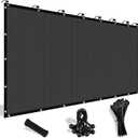 Shade&Beyond 90% Sun Shade Cloth with Grommets, 3' X 8' Pergola Shade Cover Canopy, Mesh Tarp Sun Screens for Patio, Outdoor, Garden, Backyard, Dark Gray