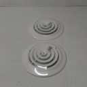 [2 Pack] Fits 8 Inch Neck Air Duct | Steel Round Air Supply Diffuser for Ceiling by Handua | Round Diffuser Vent Cover | White | Outer Dimension: 11-15/16"