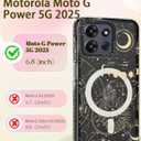 Lotadilo Cute Case for Moto G Power 2026/2025/Play 5G 2025 for Women Girls - Funny Sun Moon Design Compatible with Magsafe Ring Holder Magnetic Stand Kickstand Fashion TPU Phone Covers Kawaii