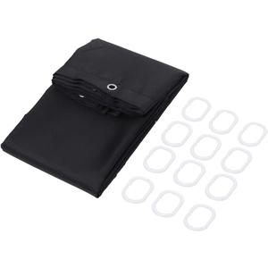 Black Polyester Fabric Shower Curtain with ABS Hooks, Soft Texture, Long Lifespan for Bathroom Hotel, Delicate Car Line, Static (150 * 180cm)