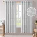 BGment 72 Inch Length Linen Curtains for Living Room Rod Pocket Light Grey Textured Window Drapes Light Filtering for Bedroom Dining Back Tab, 2 Panels, 52 Inch Wide Each Panel
