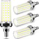 FanNicoo E12 LED Bulbs,20W LED Corn Light Bulb 150W Equivalent 2500 Lumen 6500K Cool Daylight White Non-dimmable LED Candelabra Bulbs Pack of 4