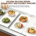 TOPRATED Large Splicing Electric Warming Tray (25x15 inch), Metal Foldable and Portable Heating Warmers Food Warming Mat for Kitchen,Parties, Buffet, Restaurant, Family dinner,Countertop (3 boards)
