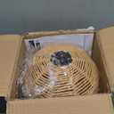 Mini Hemp Rope Woven Pendant Light Woven Light Fixture Boho Chandelier Light Fixture Wicker Pendant Light Rattan Light Pendant Dome Wicker Chandelier for Bedroom Kitchen Island(Bulb Incl.) (8.7" Natural)