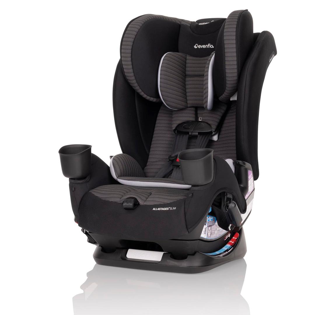 Evenflo All4Stages Slim 4-in-1 Convertible Car Seat (Tybee Black) Manufactured Date: 02/24/2026