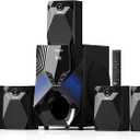 Bobtot Home Theater System, 1000 Watts Peak Power Surround Sound Systems 5 Wired Satellite Audio Speakers 8" Subwoofer 5.1/2.1 Channel Deep Bass with ARC Optical Bluetooth AUX Input