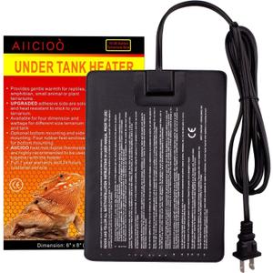 Aiicioo Reptile Heating Pad - Hermit Crab Heater Heat Mat for Reptiles Snake Lizard Terrarium 8 Watt
