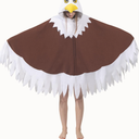 Cozy Bird Costume - Bald Eagle, Owl, Snowy Owl Cosplay Hooded Cape Halloween 4th of July Costume for Women and Men