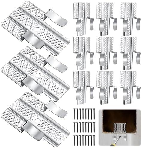 Pack Drywall Repair Clips,Easy Drywall Repair Kit,1/2" Stainless Steel Wall Patch Clips with  Screws for Damaged Walls Repairing