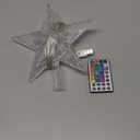 Christmas Tree Topper Star, 9.5 Inches Multi-Color LED Lighted Christmas Treetop Decorations with Remote, USB Powered for Xmas Holiday Party Decor Gift for Indoor/Outdoor