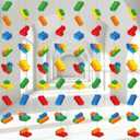 Gueevin 8pcs Building Blocks Garlands Colorful Brick Hanging Ceiling Decorations Banner Building Blocks Party Favors for Brick Block Theme Birthday Summer Party Decorations Supplies Kits