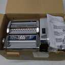 MARCATO Made in Italy Atlasmotor 110V Electric Pasta Machine, Chrome Steel. Set includes Atlas 150, handcrank, clamp, Pastadrive motor, and instruction manual (21 x 34 x 18 cm)
