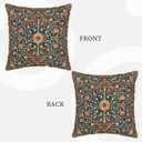 William Morris Vintage Floral Velvet Throw Pillow Covers 18x18 Inch Boho Botanical Art Home Decor Pillowcase Soft Farmhouse Rustic Square Cushion Cover for Bed Sofa Living Room Indoor and Outdoor