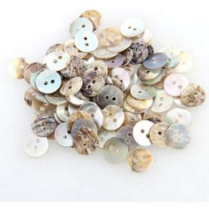Welecom 1000 Pcs Natural Shell Buttons 10mm 2 Hole Mother of Pearl Round Shell Buttons for Cloth Sewing Craft Buttons