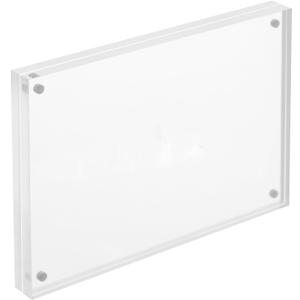 Fvscgjmwp Acrylic Photo Frame, Transparent Photo Frame, Photo Frame, Magnetic Acrylic Building Block Photo Frame, Desktop Frameless Photo Display, 5 Pack