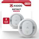 Kidde Smoke Detector, 10-Year Battery Powered, with LED Status Lights, 85 dB Alarm, 5-inches, 20SD10, 1 Pack, EXP: Aug 28 2035
