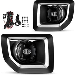 AUTOSAVER88 LED Fog Lights Compatible with 2015 2016 2017 2018 2019 GMC Sierra 2500 HD / 3500 HD Fog Lamps with Switch and Wiring Kit Foglight