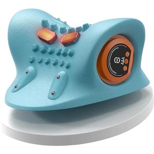 Neck Massager, Masajeador de Cuello, 3 Modes Electric Neck and Shoulder Relaxer Pillow, with Heat 26° Angle Cervical Traction Device for Pain Relief Deep Tissue