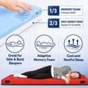 Hazli Matrix AirCell Memory Foam Camping Mattress Pad - CertiPUR-US Roll Up Mattress for Adults - Portable Foam Sleeping Mats for Camping - Camp Cot Sleeping Pad