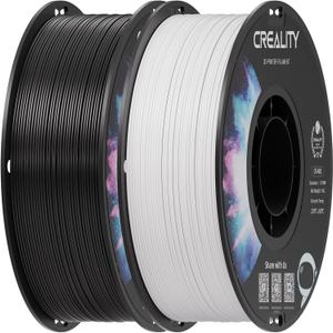 Creality 2 kg Black & White ABS Filament 1.75mm, 3D Printer Filament Bundle, Excellent Resistance, Odorless Non-Toxic, Stability, Tough (Black & White)