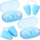 2 Pack Nose Plugs for Swimming for Adults and Kids (Age 7-12), Waterproof Soft Silicone Swimming Protectors Nose Block Nostril Plugs for Swimmers Surfers Water Sports (Blue)