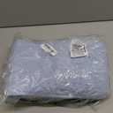 WINLIFE 100% Cotton Quilted Pillow Sham Floral Printed Pillow Cover Standard Size (Baby Blue)