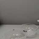 Woven Glass Soup Bowls Set of 2. Decoration Glass Mixing Bowl. 8 inch Large Salad Bowls. 44 oz. Suitable for Fruit, Dessert, Candy, Snack & More. (Clear)