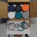 6 Pack Overnight Oats Containers with Lids and Spoons, 16 OZ Glass Mason Jars with Removable Separate Compartments, Airtight Leak Proof Oatmeal Container for Chia Pudding, Yogurt, Breakfast, Cereal