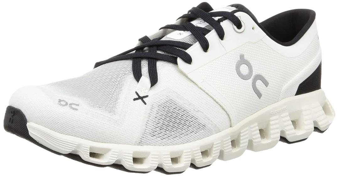 On Men's Cloud X 3 Sneakers, Ivory/Black, 10.5 Medium US