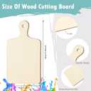Yinkin 24 Pieces Mini Wood Cutting Board with Handle Wooden Chopping block Paddle Unfinished Mini Cheese Small Serving board Cooking Butcher Block for Crafts Vegetable Kitchen Decor(Large)