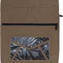 Mail Catcher Brown Indoor Mail Slot Catcher, Durable Oxford Bag for Front Door Garage Office Mail Slot Cover, Space Saving, Self-Adhesive, No Screws Needed, Machine Washable, Housewarming Gift