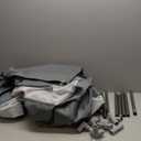 Dog Playpen Oxford Fabric Dog Fence with Washable Pee Pads,50 x 50 x 26 Inches,Steel Pipe,Breathable Mesh, Zipper Gate, Portable Indoor Outdoor Pet Fence Cage for Whelping,Dog Kennel Crate, Grey