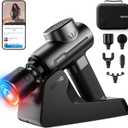 RENPHO Massage Gun with Heat and Cold, Portable Percussion Muscle Deep Tissue Massager with Charging Stand, Active+ Thermacool Deluxe