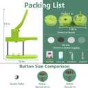 Button Maker Machine, 75mm(3 inch) DIY Pin Button Maker Press Machine Kit, Badge Button Press Machine Pin Maker Machine with Free 100pcs Button Parts&Pictures&Circle Cutter&Magic Book