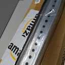 2 Pcs 8 ft H x 2 in W Square Sign Post with 7/16" Dia Mounting Holes Galvanized Steel Metal Poles Outside Rust Resistant Industrial Perforated Tube for Street, Parking, Construction (Silver)