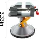 TAODAN 360 Degree Universal Suction Cup Flat Table Vise Aluminium Bench Vise Workbench Vise for Jewellery Making DIY Woodworking Engraving Drilling