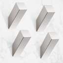 NINETREX Towel Hooks Brushed Nickel Stainless Steel 4 Pack Heavy Duty Modern Wall Hooks Silver Robe Hook for Bathroom Livingroom Hotel Style Wall Mounted