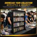 24 Graded Card Display Case, Baseball Card Display Stand, UV Protection, Storage Cabinet, Wall Mounted, Sports Cards, Baseball Trading Card, Wall Display Case, Case Stand, PSA, MTG, Black