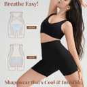 Tummy Control Shapewear for Women,Seamless High Waist Underwear, Faja Body Shaper Panties, Thigh Slimming Shorts (Black, XXL)