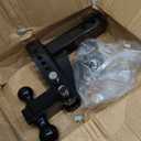 Adjustable Trailer Hitch -Drop Hitch-Tow Hitch with 2 inch Receiver-6inch Drop/Rise, 2" & 2-5/16" Ball Hitches for Trucks, 20,000 LBS GTW, Trailer Hitches with Anti-Theft Pin, Black