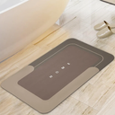 Housego Absorbent Bath Mat Magic Rug, Quick Drying Mat Magic Bath Mat Non-Slip Floor Rug Rubber Backed for Bathroom Kitchen Shower Sink, Water Absorbent (1PC, 15.7''x23.6'', Brown)