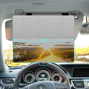 NAZZO Polarized Car Sun Visor Extension, Upgraded Magnetic Sunshade with PC Lens, Anti-Glare Car Visor Sun Blocker for Safe Driving, UV-Filtering/Protection