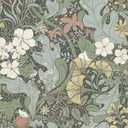 3 x HeloHo 16.14" X 393.7" Green Floral Wallpaper Peel and Stick Self Adhesive Removable Wallpaper Waterproof Contact Paper for Living Room Bedroom Decor