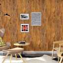 Erfoni 17.7"x 394" Brown Faux Wood Peel and Stick Wallpaper Wood Look Self Adhesive Wallpaper Rustic Removable Wood Contact Paper DIY Waterproof Wall Paper for Desk Countertops Decor