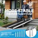 LEMNISCATE Portable Wheelchair Ramp 6FT, Non-Slip Aluminum Handicap Ramp with Handle, Folding Wheel Chair Ramps for Homes Steps, Stairs, Entry, Threshold, Doorways, Scooter, 800LBS Capacity