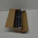 Black Curtain Rods for Windows 120 to 170 Inch(3-14 Feet),extra long drapery rod for large window,1" Diameter Rods with Modern Style End Cap Finials,Size:36-176 Inch