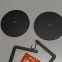 iDavosic.ly Wall Plant Holder Set of 2 for Indoor Outdoor, Metal Hanger with 2 Hooks, Floating Flower Display Stand for Window, Space Saving & Easy to Assemble (Pots/Chains/Plants Not Included), Black