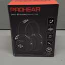 PROHEAR 037 Bluetooth 6.0 Hearing Protection Headphones with Rechargeable 1500mAh Battery, 30dB SNR Safety Noise Reduction Ear Muffs 120H Playtime for Mowing, Workshops, Snowblowing - Black