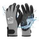 toolant 100% Waterproof Gloves for Men and Women, Winter Work Gloves for Cold Weather, Touchsreen, Thermal Gloves for Fishing, Gardening and Working in Freezer, With Grip, Grey, XX-Large