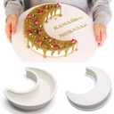 EchoDone Crescent Moon Shape Silicone Cake Pan, Moonlight Sonata Mousse Cake Bread Pizza Baking Mold Kitchen Bakeware Tools